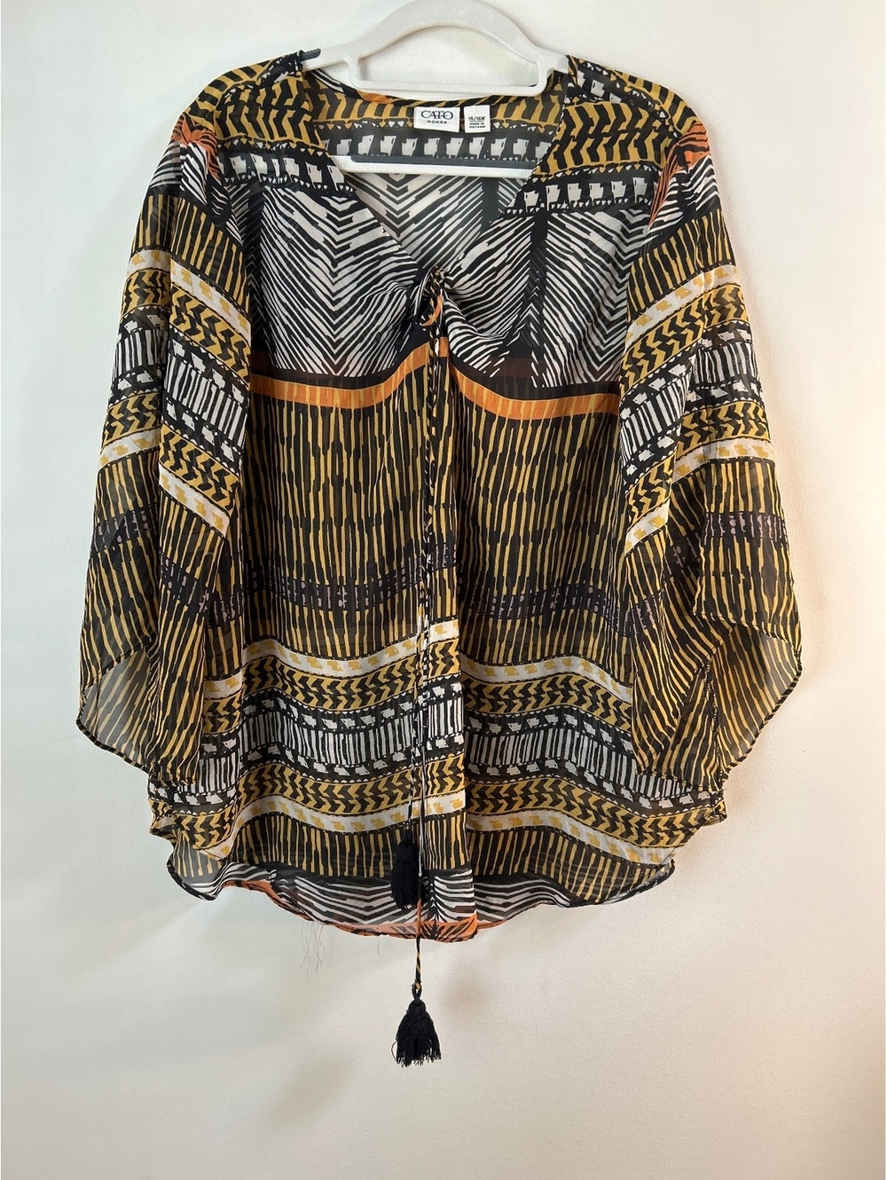Cato Woman Sheer Patterned Blouse Size 14/16W
